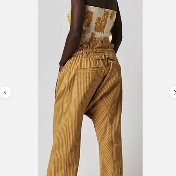 Free People Runyon Oversized Drop Crotch Harem Striped Pants - Picture 3 of 8